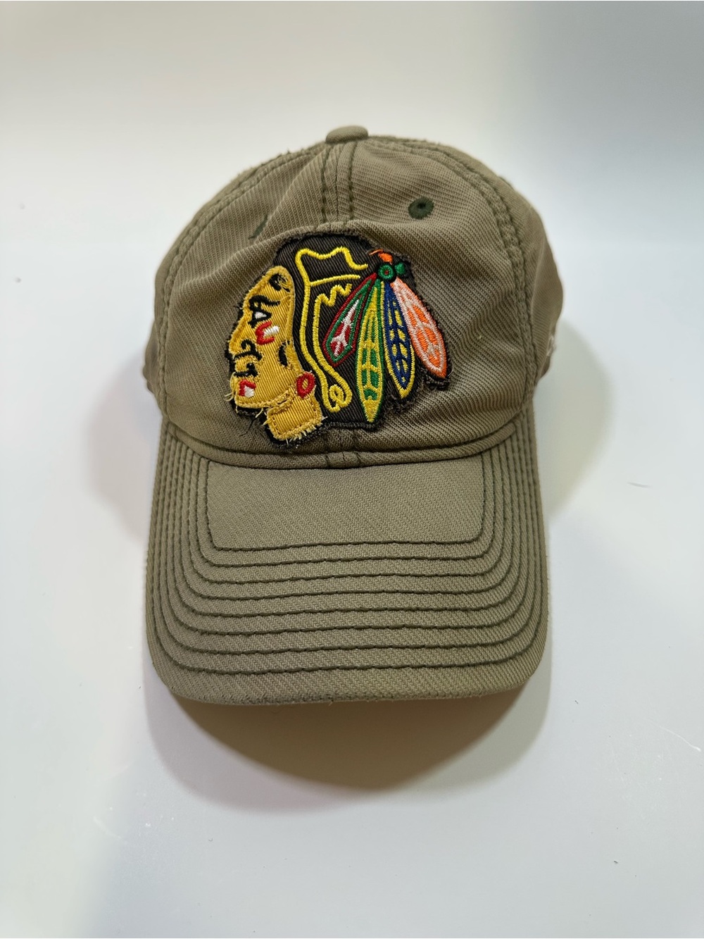 Chicago Blackhawks Reebok Olive Adjustable Hat